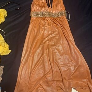 Elegant Orange Evening Dress